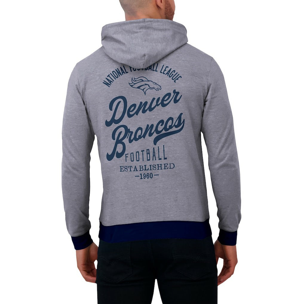 Fanatics Denver Broncos Darius Rucker Collection Tonal Knit Pullover Hoodie Navy