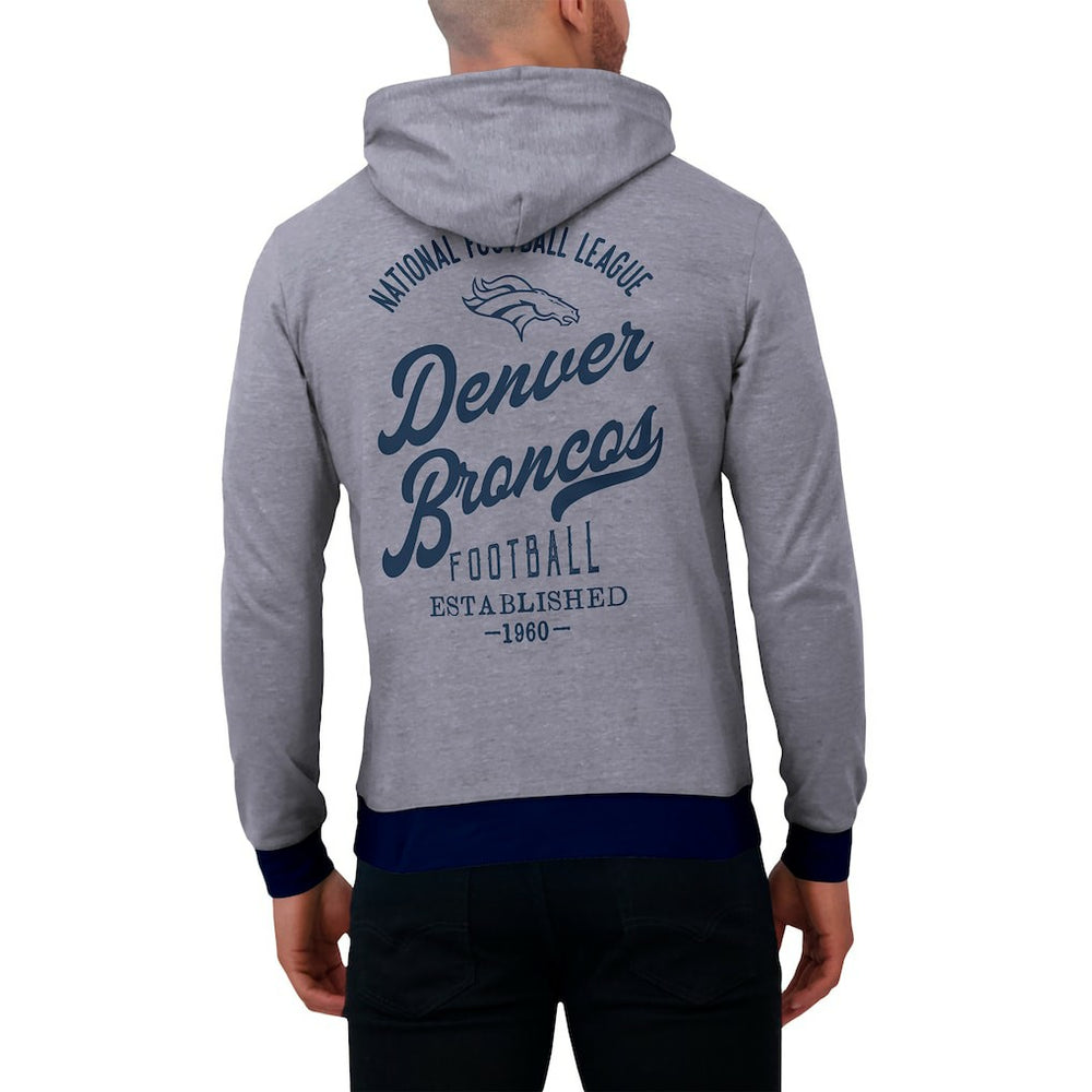 Fanatics Denver Broncos Darius Rucker Collection Tonal Knit Pullover Hoodie Navy