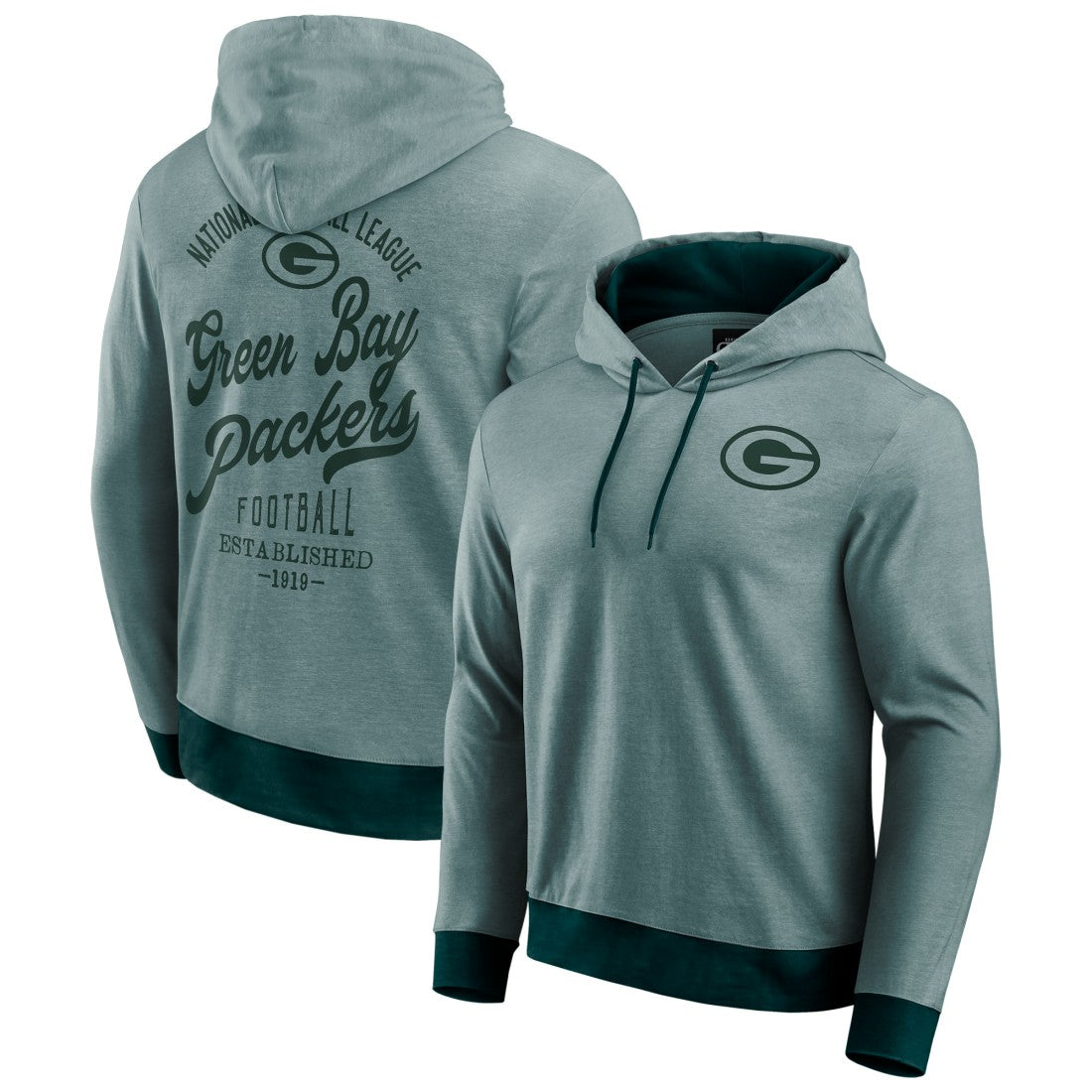 Fanatics Green Bay Packers Darius Rucker Collection Tonal Knit Pullover Hoodie Green