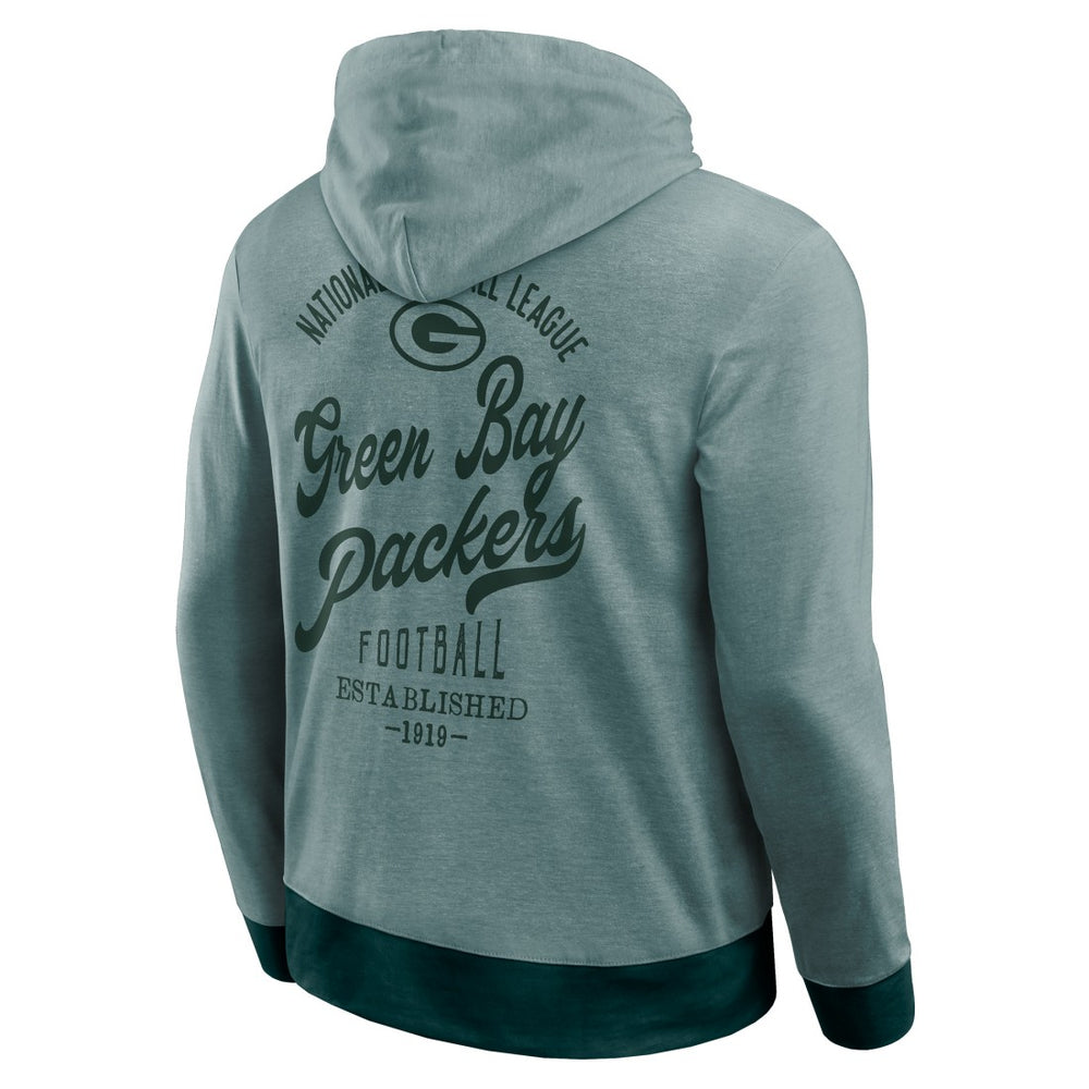 Fanatics Green Bay Packers Darius Rucker Collection Tonal Knit Pullover Hoodie Green