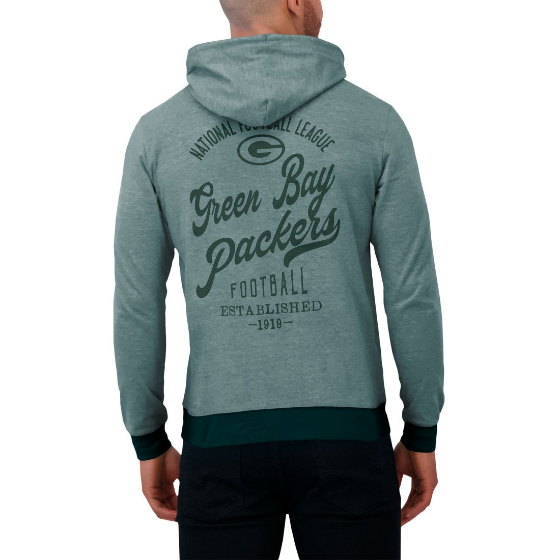 Fanatics Green Bay Packers Darius Rucker Collection Tonal Knit Pullover Hoodie Green