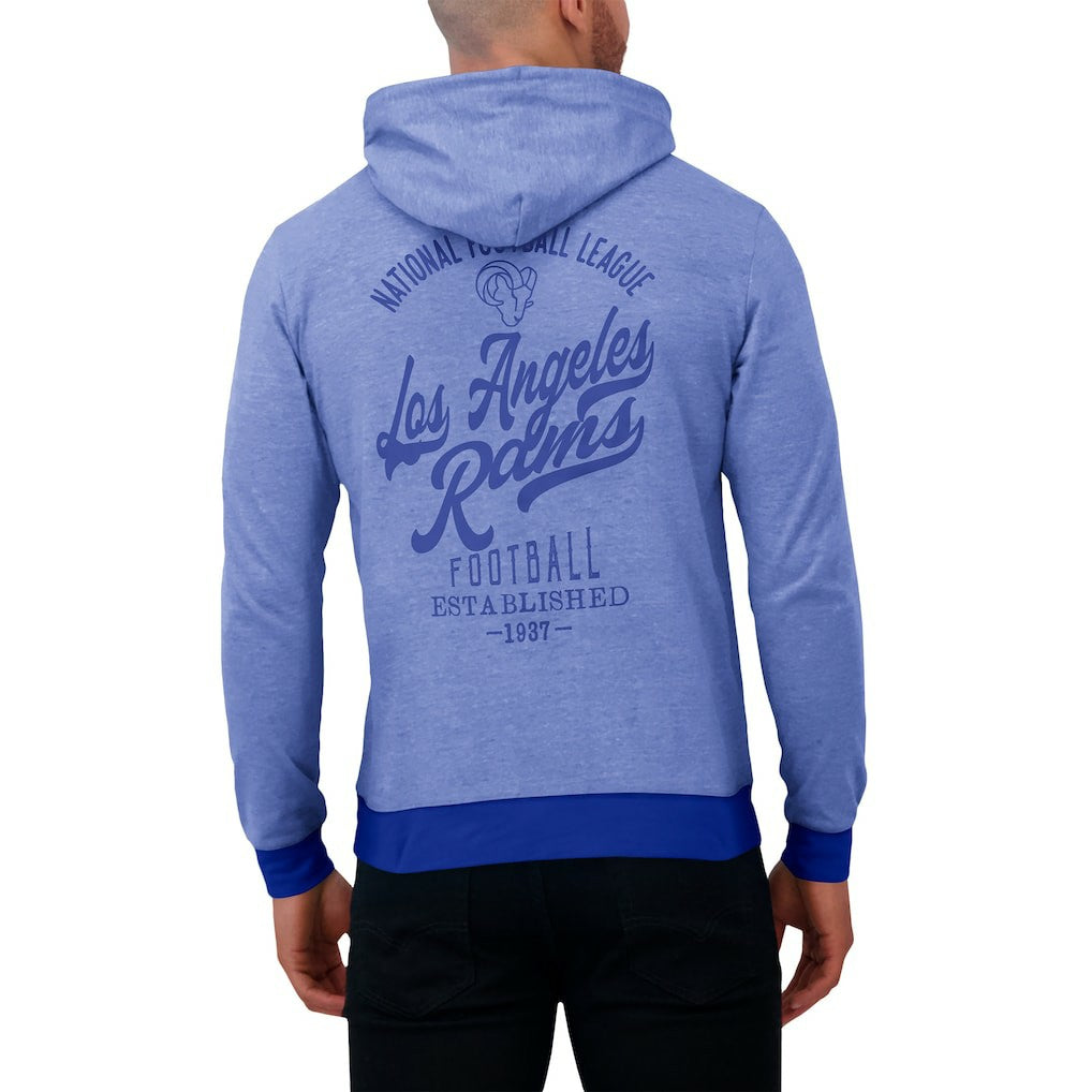 Fanatics Los Angeles Rams Darius Rucker Collection Tonal Knit Pullover Hoodie Royal
