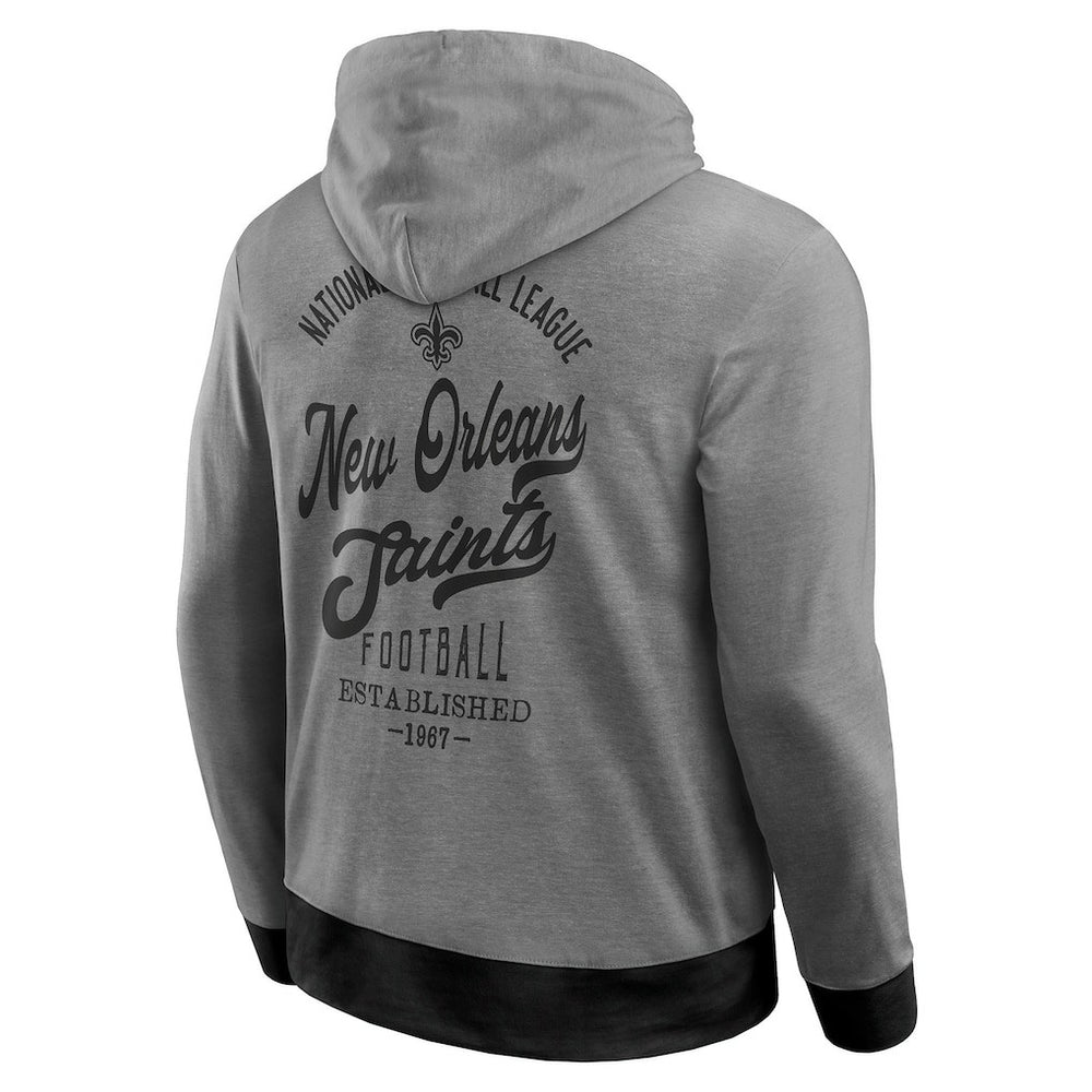 Fanatics New Orleans Saints Darius Rucker Collection Tonal Knit Pullover Hoodie Black