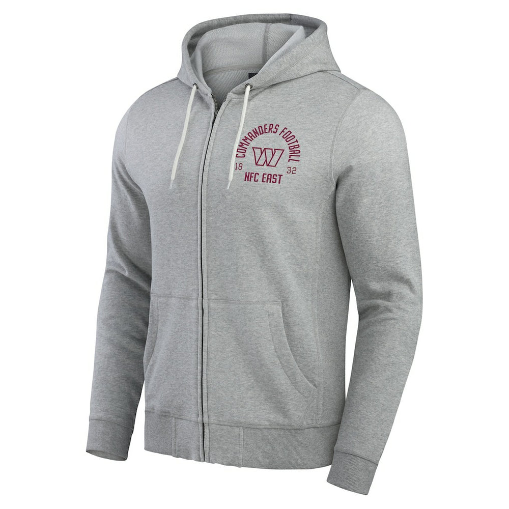 Fanatics Washington Commanders Darius Rucker Collection Vintage Stripe Full-Zip Hoodie Heather Gray