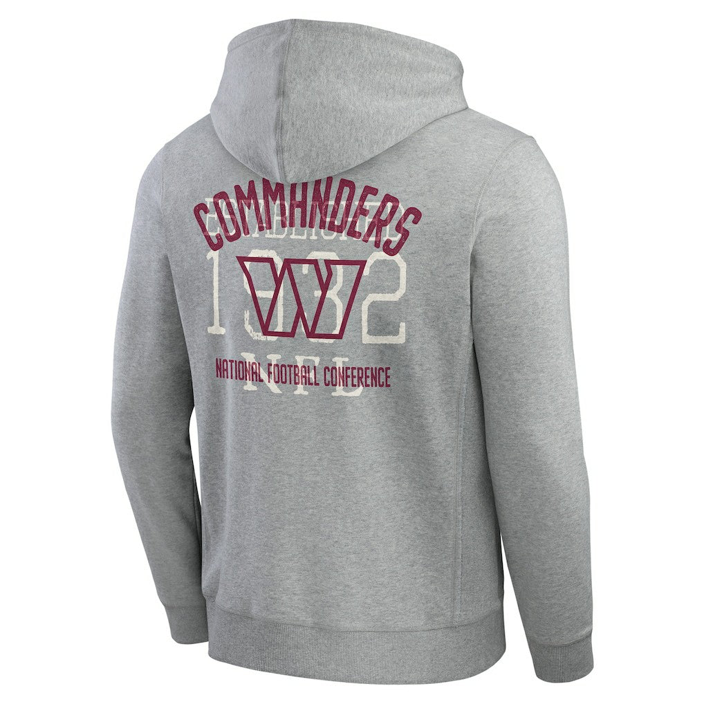 Fanatics Washington Commanders Darius Rucker Collection Vintage Stripe Full-Zip Hoodie Heather Gray