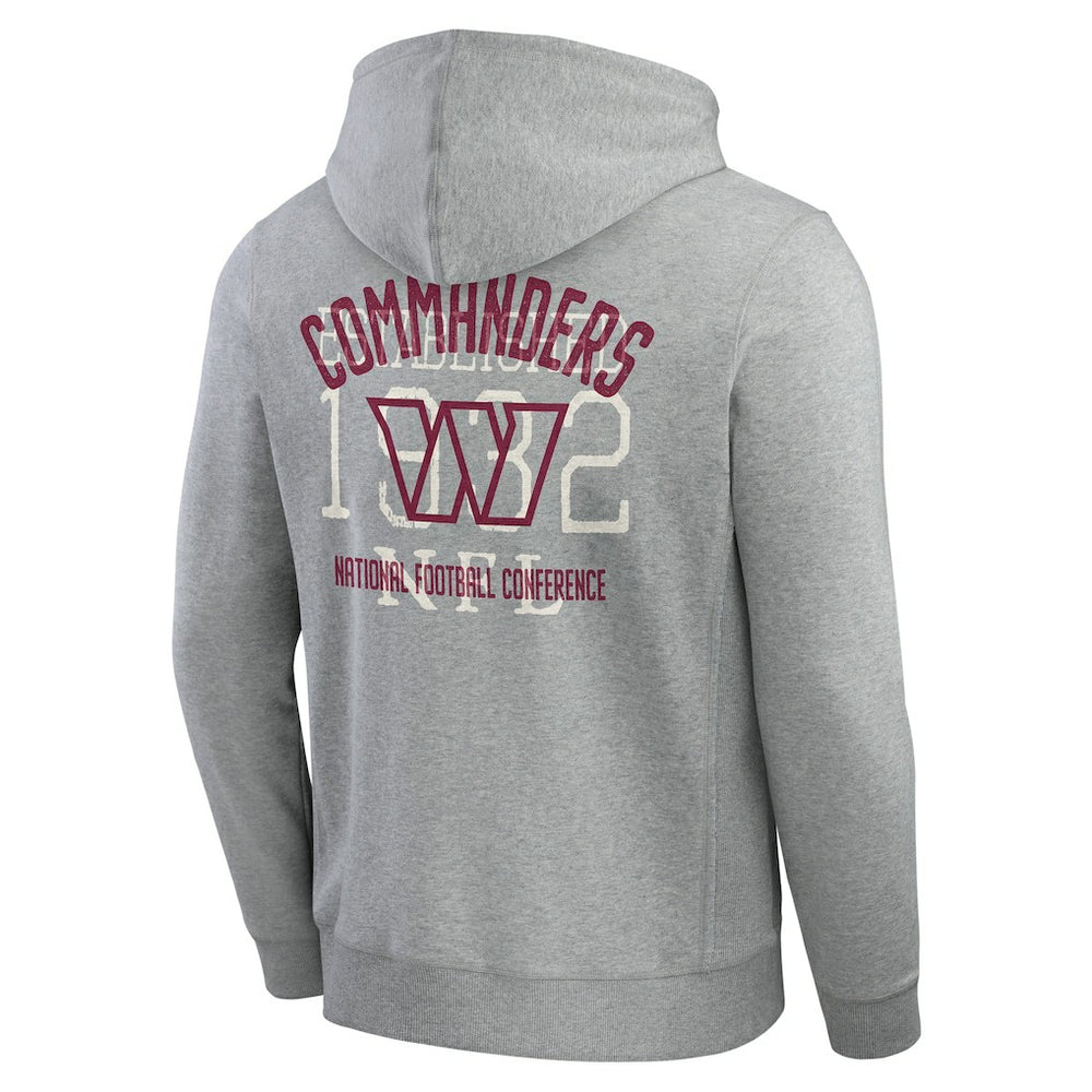 Fanatics Washington Commanders Darius Rucker Collection Vintage Stripe Full-Zip Hoodie Heather Gray