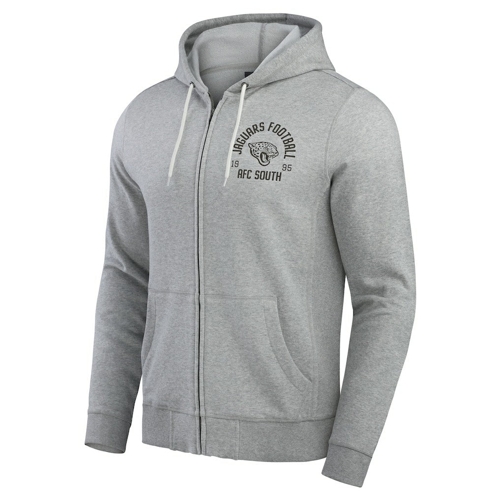 Fanatics Jacksonville Jaguars Darius Rucker Collection Vintage Stripe Full-Zip Hoodie Heather Gray