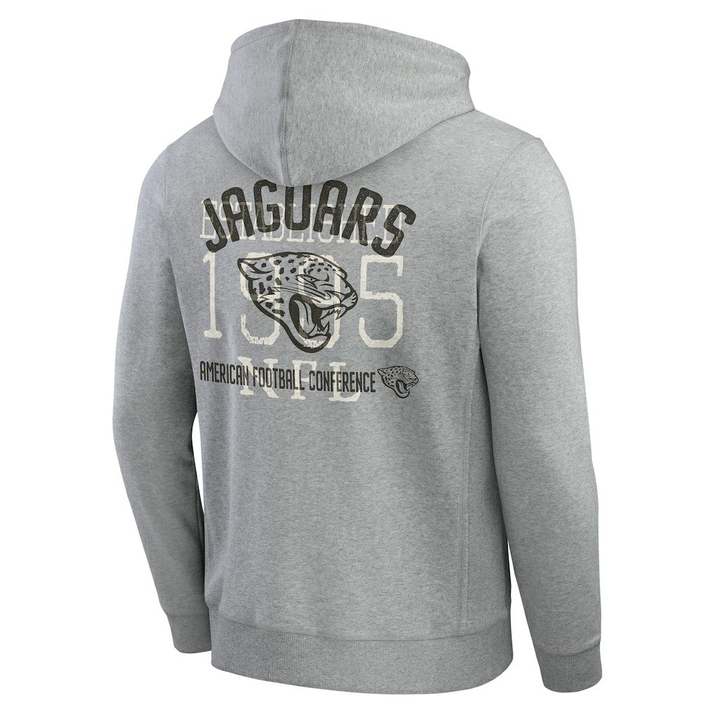Fanatics Jacksonville Jaguars Darius Rucker Collection Vintage Stripe Full-Zip Hoodie Heather Gray