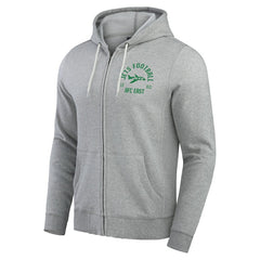 Fanatics New York Jets Darius Rucker Collection Vintage Stripe Full-Zip Hoodie Heather Gray
