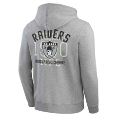 Fanatics Las Vegas Raiders Darius Rucker Collection Vintage Stripe Full-Zip Hoodie Heather Gray