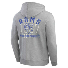 Fanatics Los Angeles Rams Darius Rucker Collection Vintage Stripe Full-Zip Hoodie Heather Gray