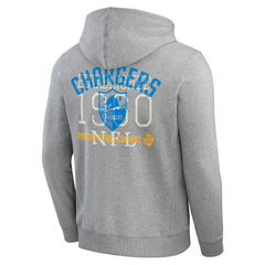 Fanatics Los Angeles Chargers Darius Rucker Collection Vintage Stripe Full-Zip Hoodie Heather Gray