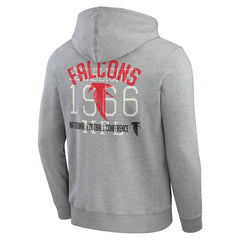 Atlanta Falcons Darius Rucker Collection Vintage Stripe Full-Zip Hoodie Heather Gray