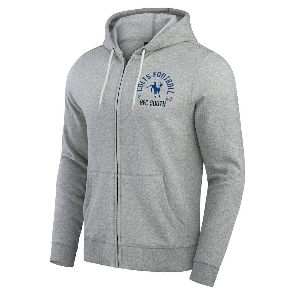 Fanatics Indianapolis Colts Darius Rucker Collection Vintage Stripe Full-Zip Hoodie Heather Gray