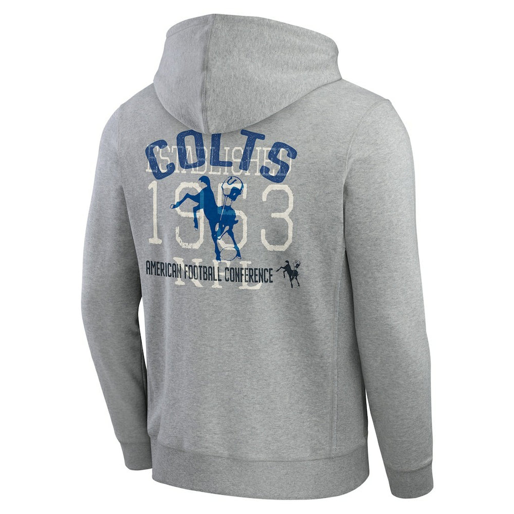 Fanatics Indianapolis Colts Darius Rucker Collection Vintage Stripe Full-Zip Hoodie Heather Gray