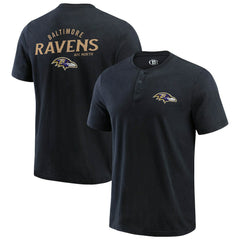 Fanatics Baltimore Ravens Darius Rucker Collection Washed Henley T-Shirt Black
