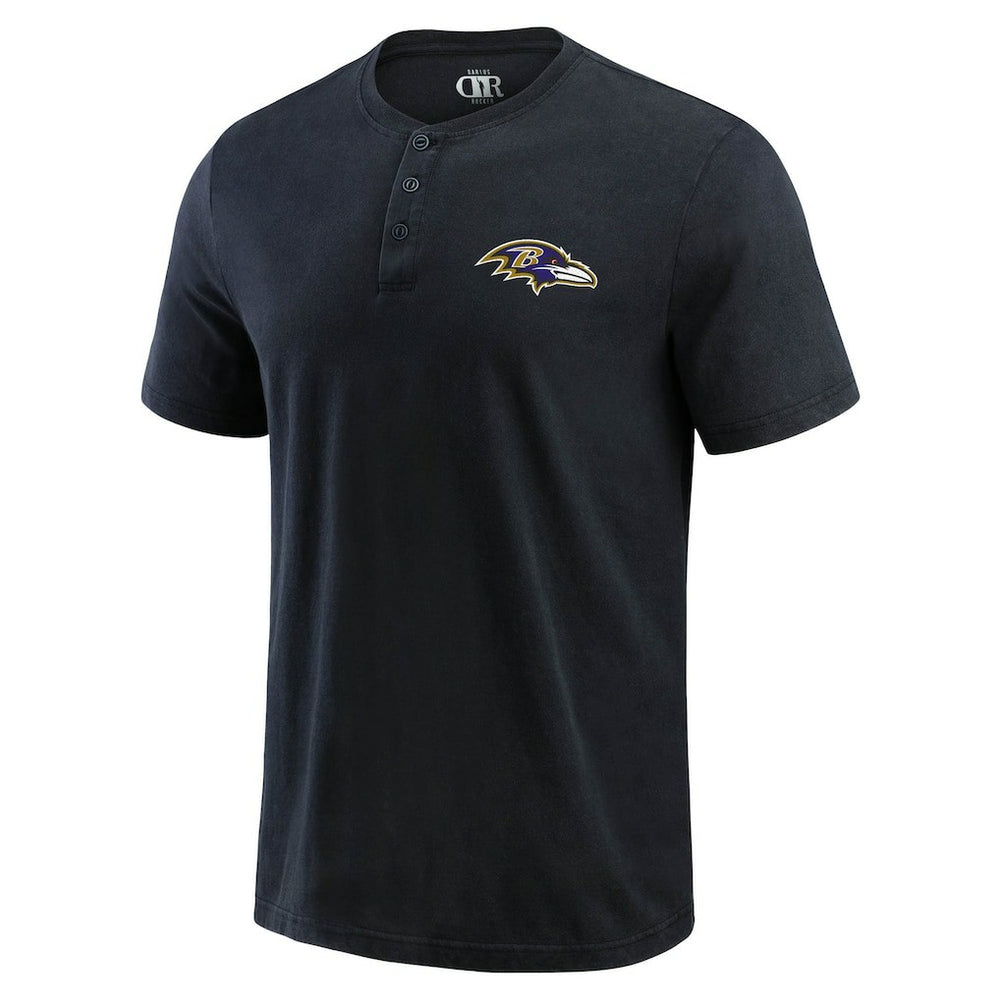 Fanatics Baltimore Ravens Darius Rucker Collection Washed Henley T-Shirt Black