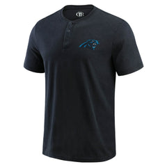 Fanatics Carolina Panthers Darius Rucker Collection Washed Henley T-Shirt Black