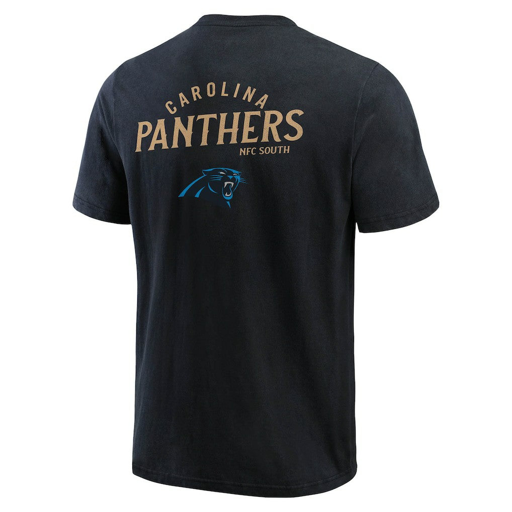 Fanatics Carolina Panthers Darius Rucker Collection Washed Henley T-Shirt Black