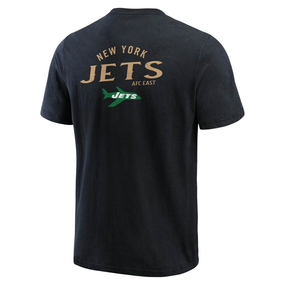 Fanatics New York Jets Darius Rucker Collection Washed Henley T-Shirt Black
