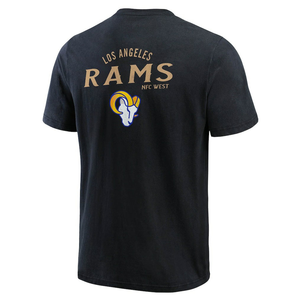 Fanatics Los Angeles Rams Darius Rucker Collection Washed Henley T-Shirt Black