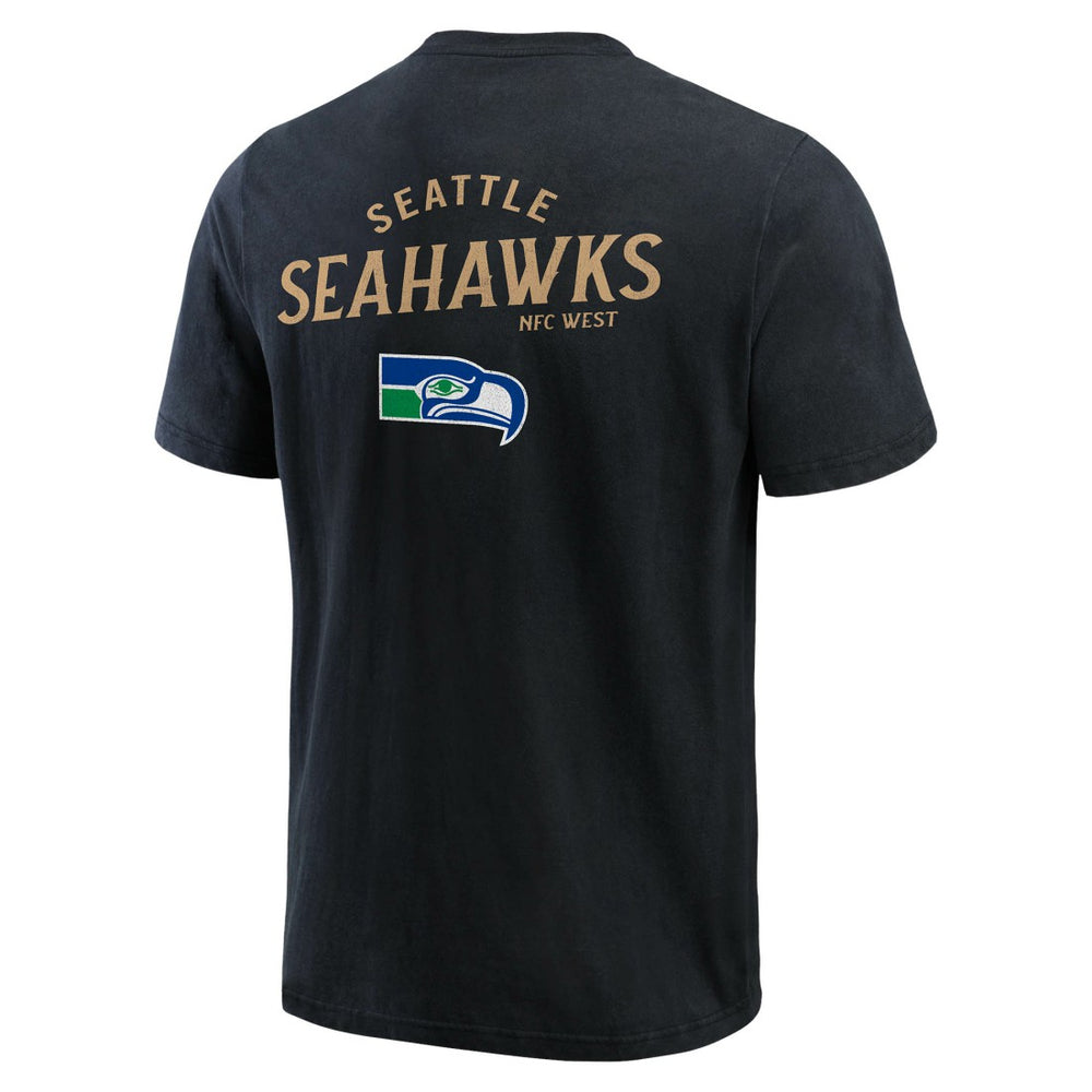 Fanatics Seattle Seahawks Darius Rucker Collection Washed Henley T-Shirt Black