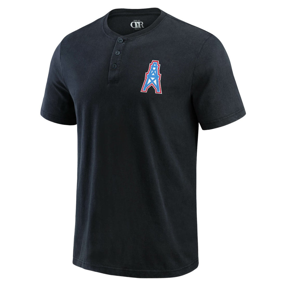 Fanatics Tennessee Titans Darius Rucker Collection Washed Henley T-Shirt Black