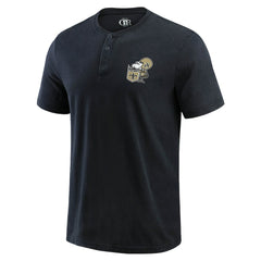 Fanatics New Orleans Saints Darius Rucker Collection Washed Henley T-Shirt Black