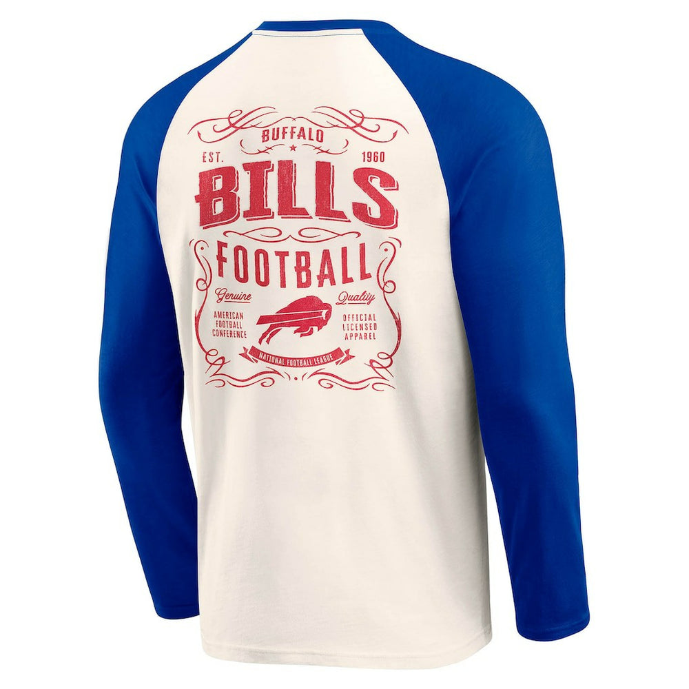 Fanatics Buffalo Bills Darius Rucker Collection Raglan Henley T-Shirt Cream/Royal