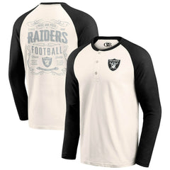 Fanatics Las Vegas Raiders Darius Rucker Collection Raglan Henley T-Shirt Cream/Black