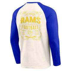 Fanatics Los Angeles Rams Darius Rucker Collection Raglan Henley T-Shirt Cream/Royal