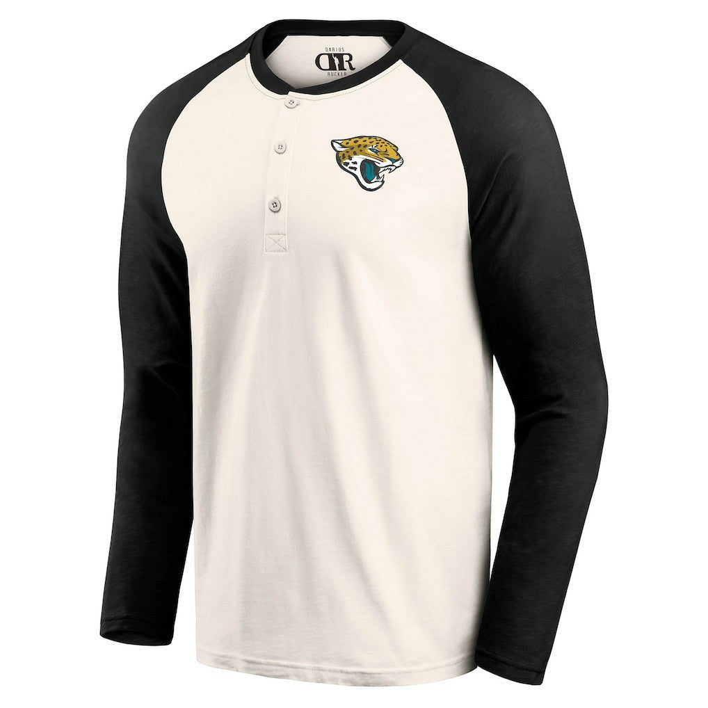 Fanatics Jacksonville Jaguars Darius Rucker Collection Raglan Henley T-Shirt Cream/Black