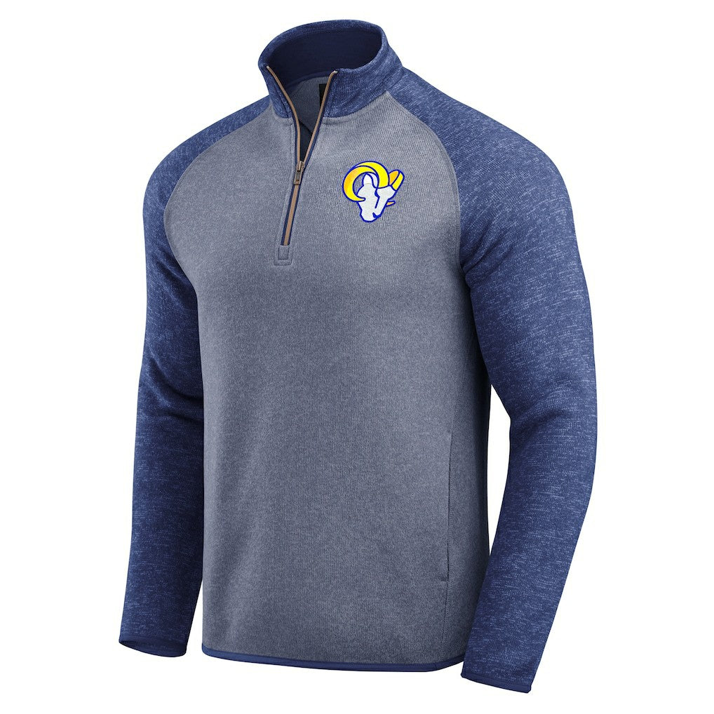 Fanatics Los Angeles Rams Darius Rucker Collection Tonal Quarter-Zip Jacket Blue