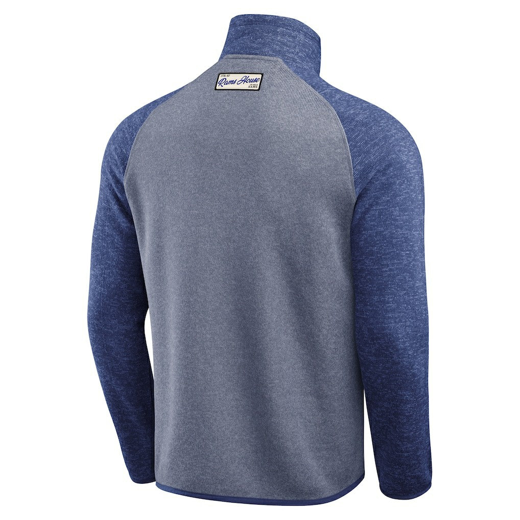 Fanatics Los Angeles Rams Darius Rucker Collection Tonal Quarter-Zip Jacket Blue