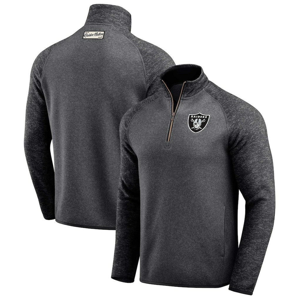 Fanatics Las Vegas Raiders Darius Rucker Collection Tonal Quarter-Zip Jacket Black
