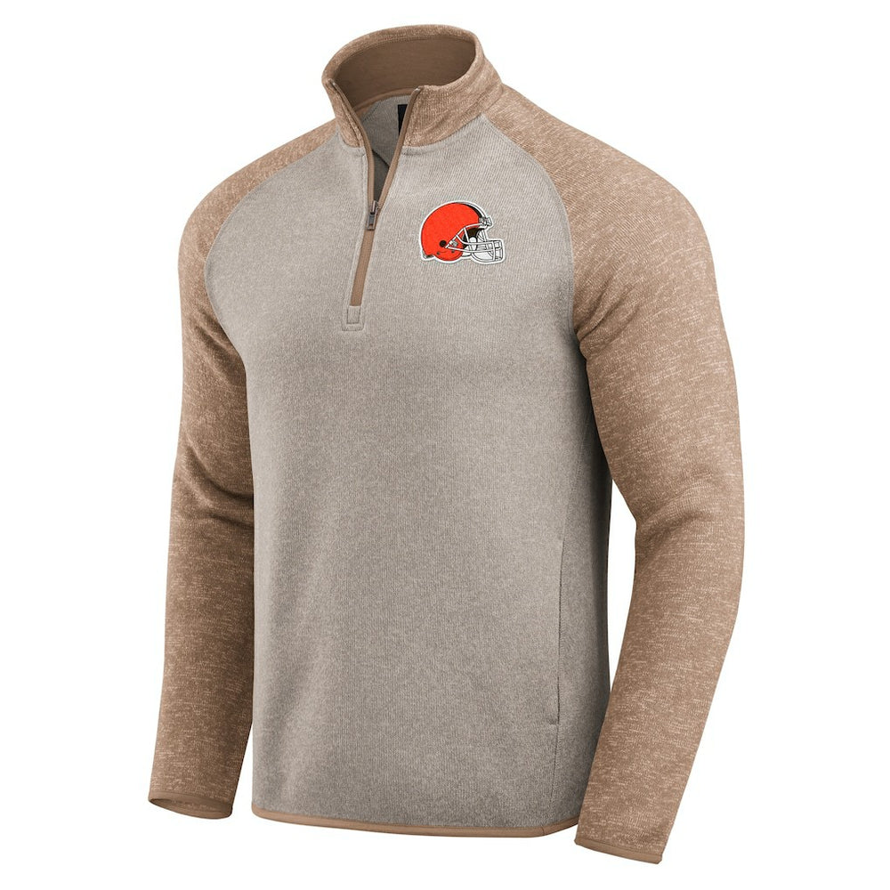Fanatics Cleveland Browns Darius Rucker Collection Tonal Quarter-Zip Jacket Tan