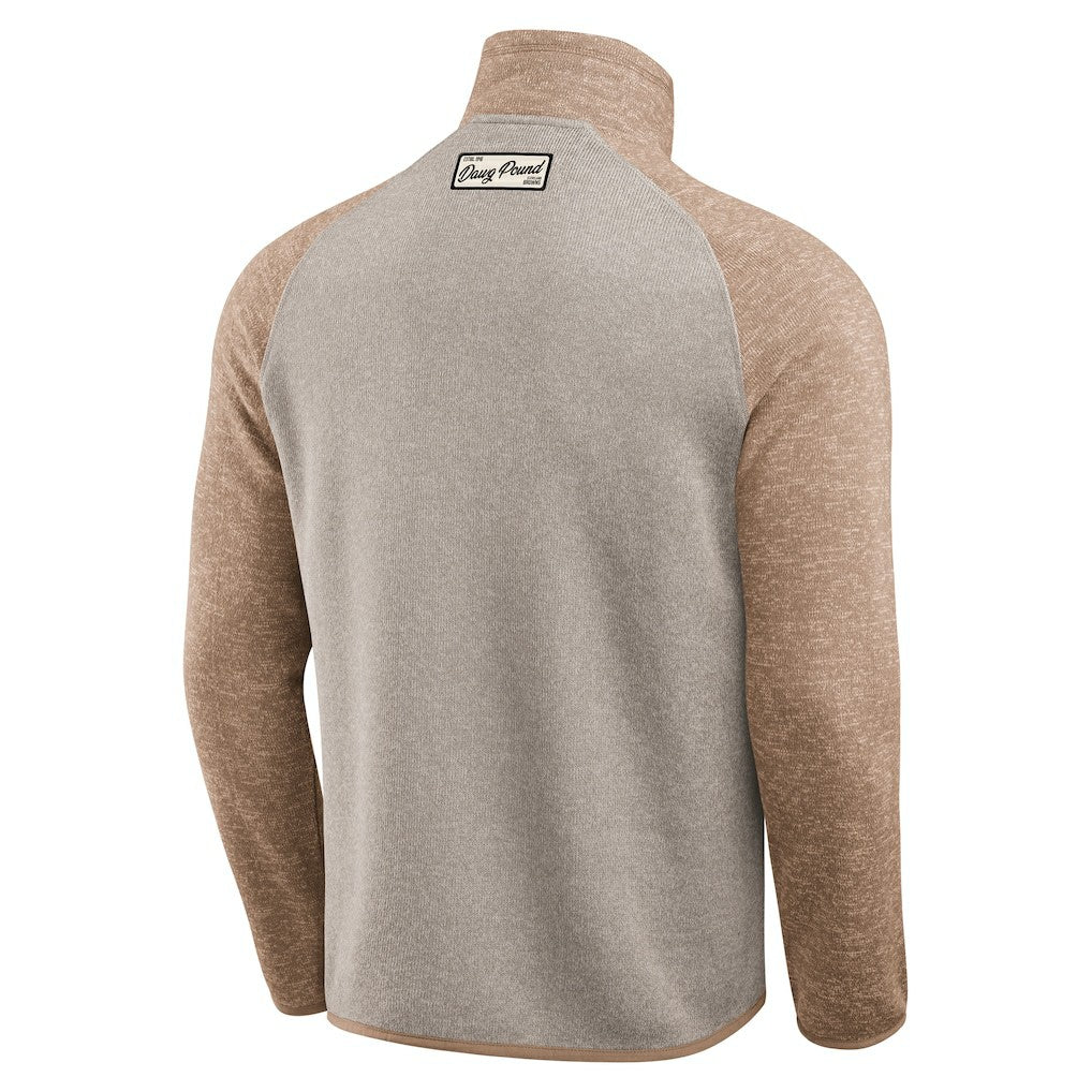 Fanatics Cleveland Browns Darius Rucker Collection Tonal Quarter-Zip Jacket Tan