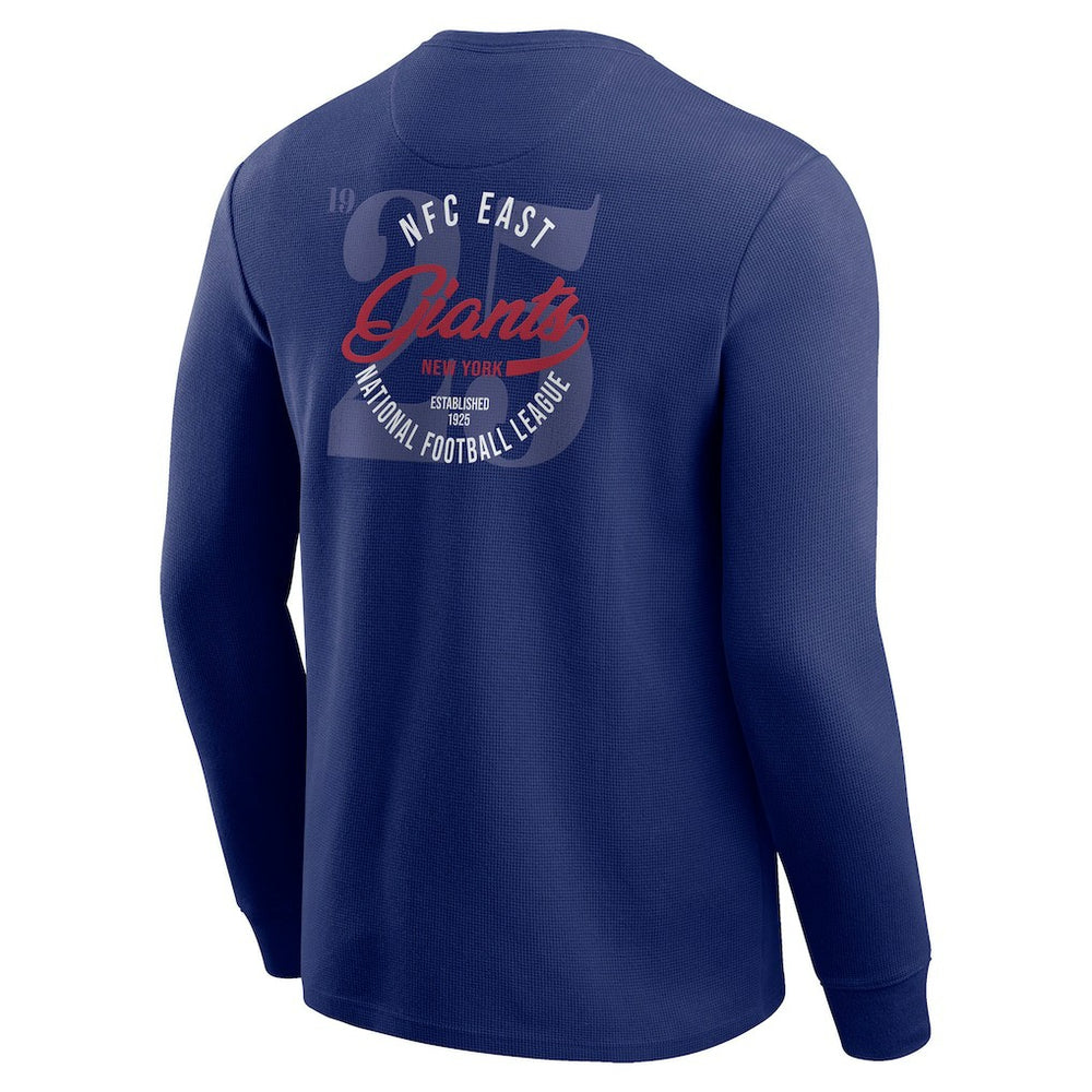 Fanatics New York Giants Darius Rucker Collection Washed Waffle-Knit Long Sleeve T-Shirt Royal