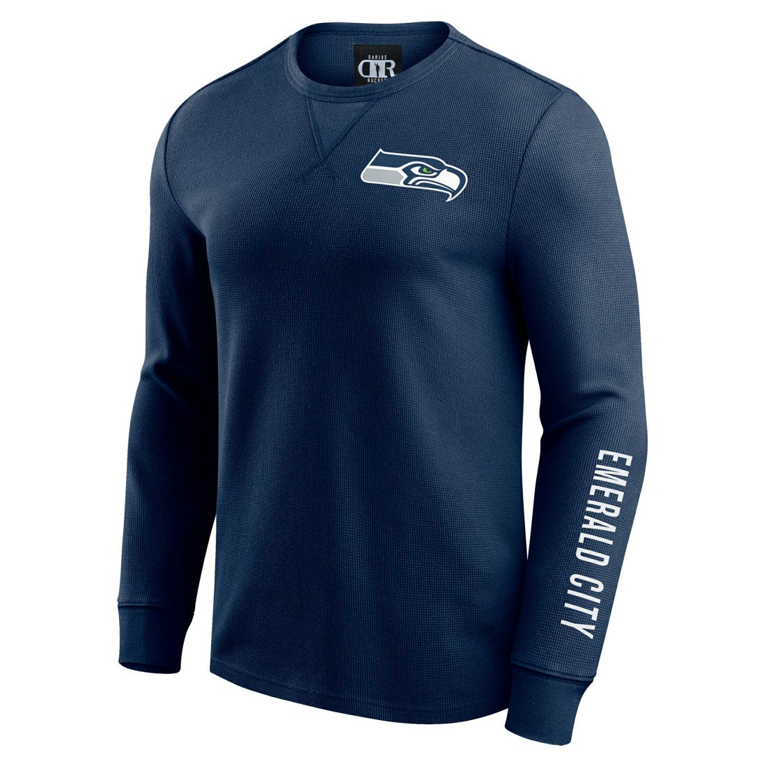 Fanatics Seattle Seahawks Darius Rucker Collection Washed Waffle-Knit Long Sleeve T-Shirt College Navy