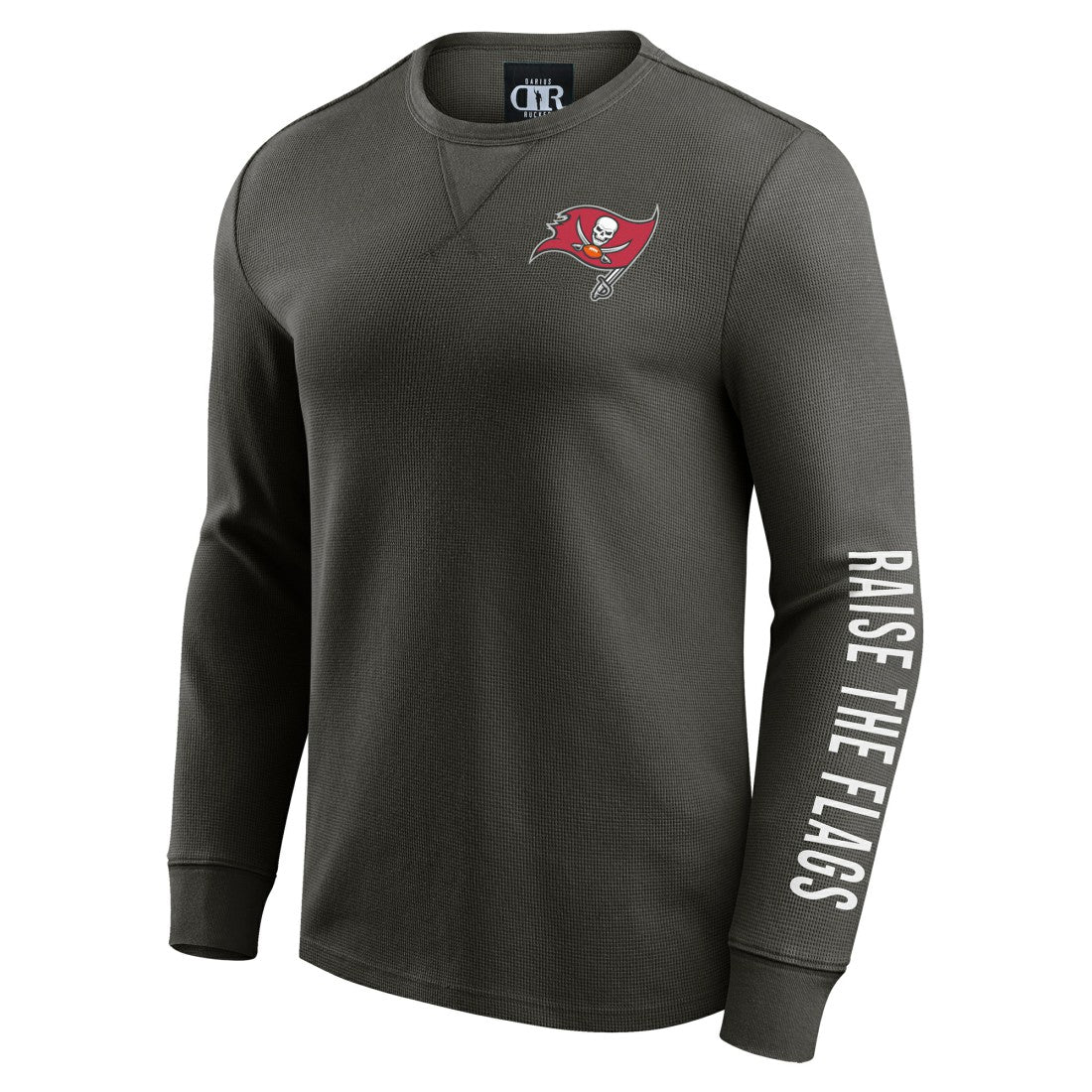 Fanatics Tampa Bay Buccaneers Darius Rucker Collection Washed Waffle-Knit Long Sleeve T-Shirt Pewter