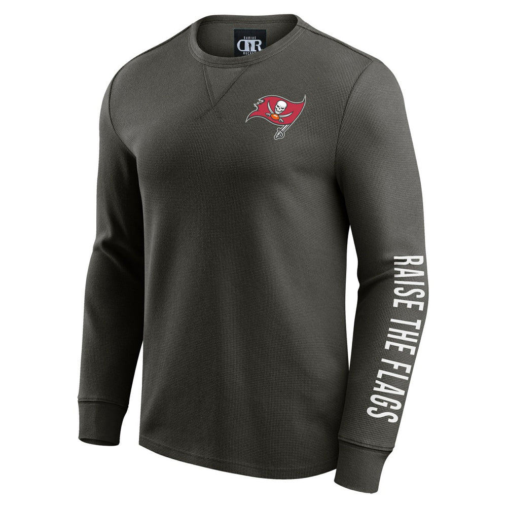 Fanatics Tampa Bay Buccaneers Darius Rucker Collection Washed Waffle-Knit Long Sleeve T-Shirt Pewter