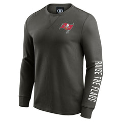Fanatics Tampa Bay Buccaneers Darius Rucker Collection Washed Waffle-Knit Long Sleeve T-Shirt Pewter