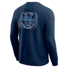 Fanatics Tennessee Titans Darius Rucker Collection Washed Waffle-Knit Long Sleeve T-Shirt Navy