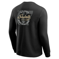 Fanatics New Orleans Saints Darius Rucker Collection Washed Waffle-Knit Long Sleeve T-Shirt Black
