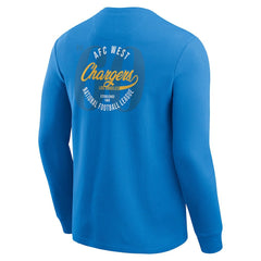 Fanatics Los Angeles Chargers Darius Rucker Collection Washed Waffle-Knit Long Sleeve T-Shirt Powder Blue