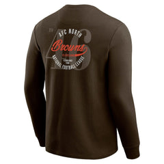 Fanatics Cleveland Browns Darius Rucker Collection Washed Waffle-Knit Long Sleeve T-Shirt Brown