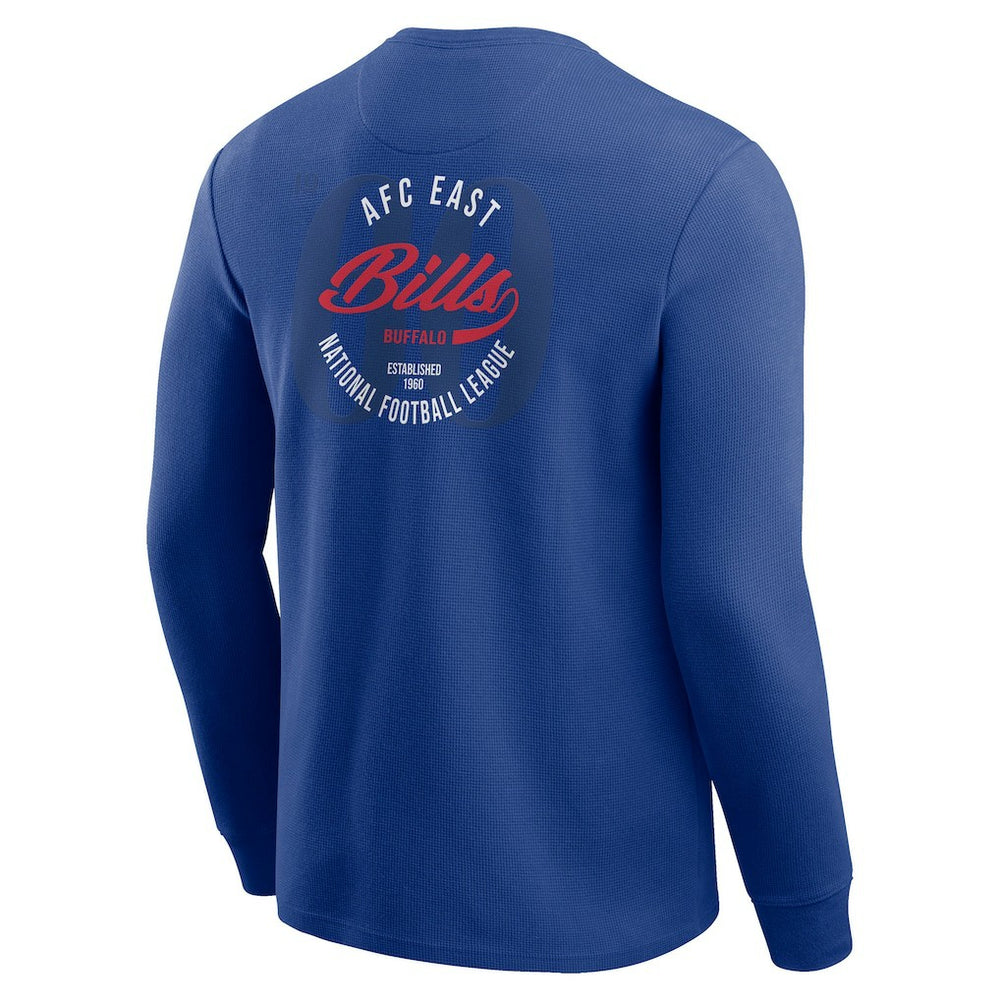 Fanatics Buffalo Bills Darius Rucker Collection Washed Waffle-Knit Long Sleeve T-Shirt Royal