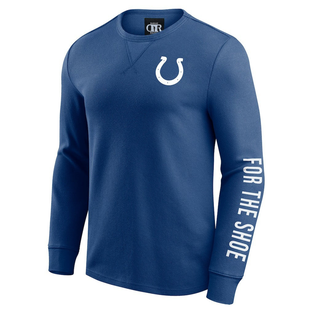 Fanatics Indianapolis Colts Darius Rucker Collection Washed Waffle-Knit Long Sleeve T-Shirt Royal