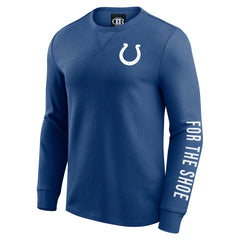 Fanatics Indianapolis Colts Darius Rucker Collection Washed Waffle-Knit Long Sleeve T-Shirt Royal