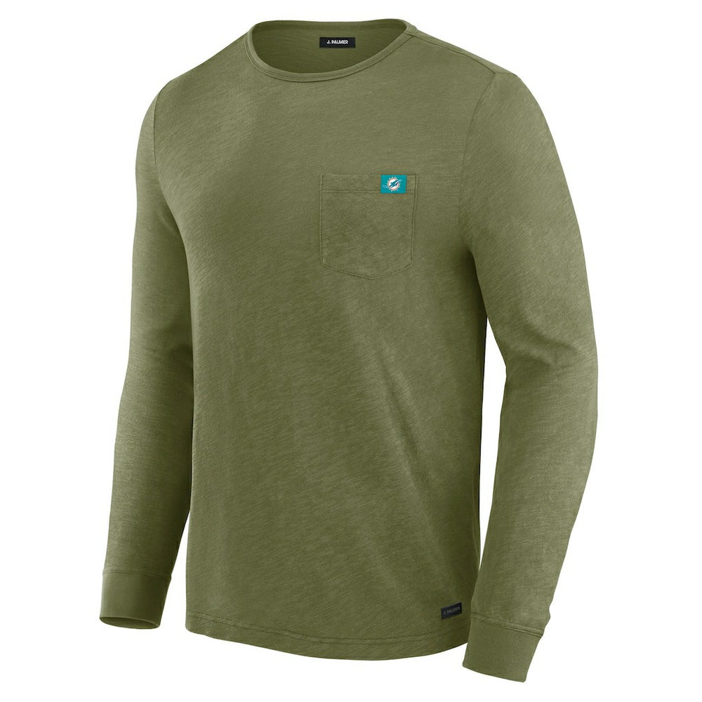 Miami Dolphins J. Palmer In-The-Pocket Long Sleeve T-Shirt Olive